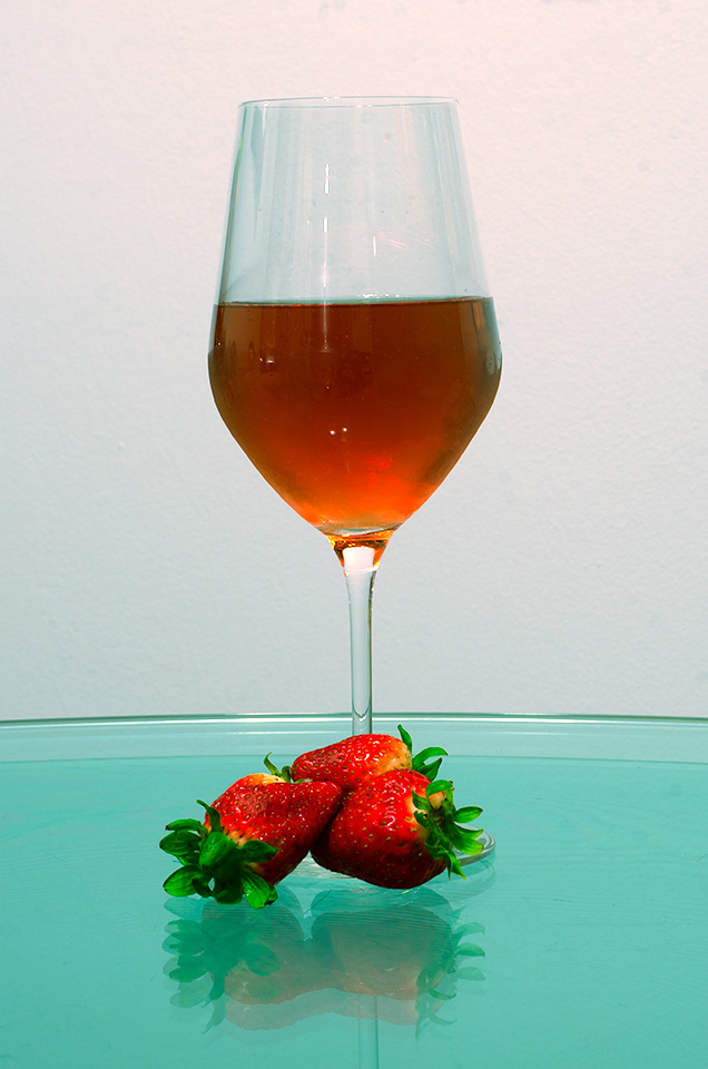 Rose and strawberries